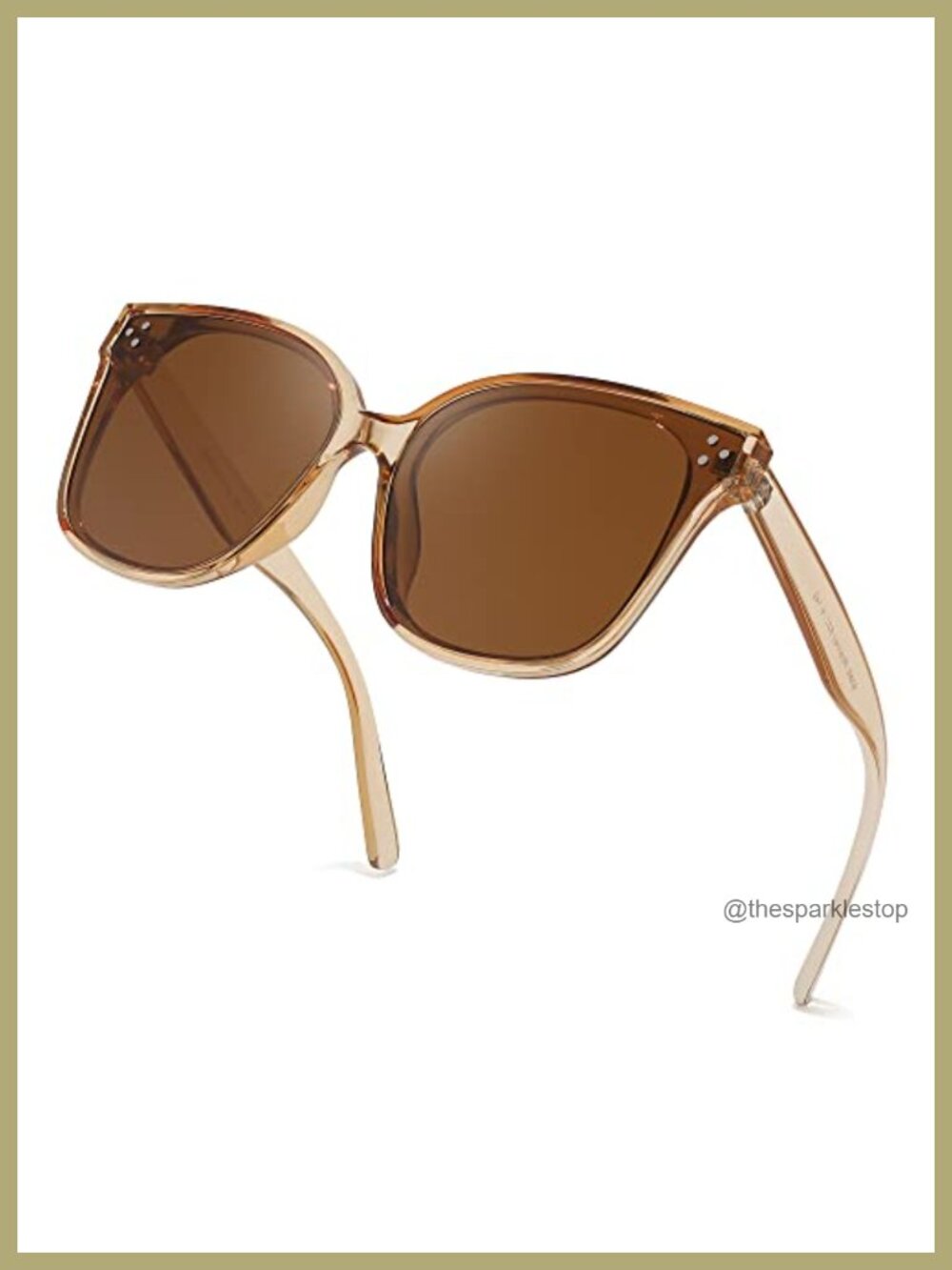 Vintage Oversized Square Polarized Sunglasses UV400 Protection Women